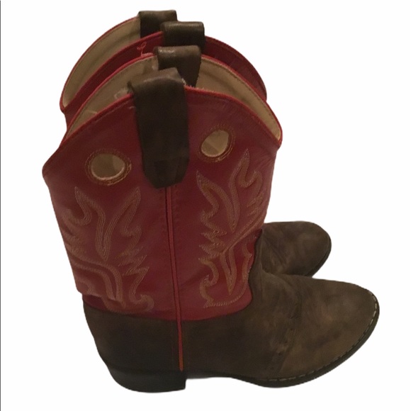 Old West Leather Cowboy Boots - Picture 2 of 4